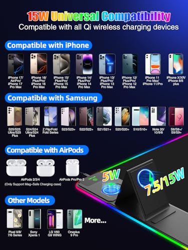 Mouse Pad with Foldable Phone Holder & Wireless Charger, XXL RGB Gaming Mousepad 31.5"x15.8" Large Desk Mat for Keyboard, Black Desk Pad with Dual Qi Charging Station | 11 Colors 5 Modes | Waterproof - color: 31.5x15.75"Phone Stand-Black w/PD Charger Upgr
