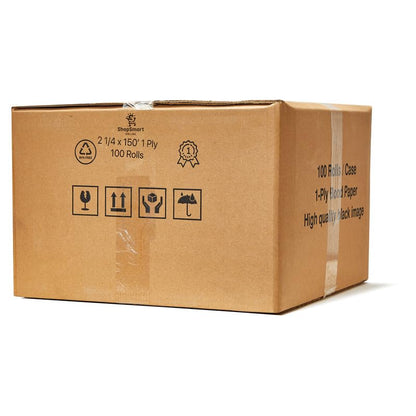 2 1/4 in x 150 ft Calculator Paper Rolls (100 Rolls – 55 GSM) 2.25" x 150' Adding Machine Tape 1-Ply Bond Receipt Paper for Sharp El-1750 1801 P23 XE A155 A152 A150 A130 ERC 340 380 322 ER 250 220