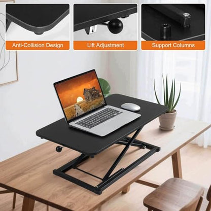 Keyboard Riser Height Adjustable Standing Desk Converter Black 23.6 Inch