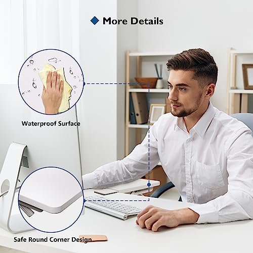 BONTEC Ergonomic Desk Extender Tray, 9.5"x9.1" Table Mount Arm Wrist Rest Shelf, 90° Foldable Elbow Support, Clamp on Computer Arm Rest for Desk, Office & Home Use, Durable & Easy to Install | 90°Foldable Elbow Support, Table Mount Arm, Clamp on Computer