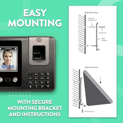 Acroprint Face Recognition Time Clock (No Monthly Fee) - RT200 - style: BioLook
