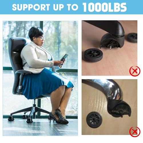 Bell Glides Replacement Office Chair, Castors Wheels Stopper Chair Feet - style: Short Fixed Feet-10PCS