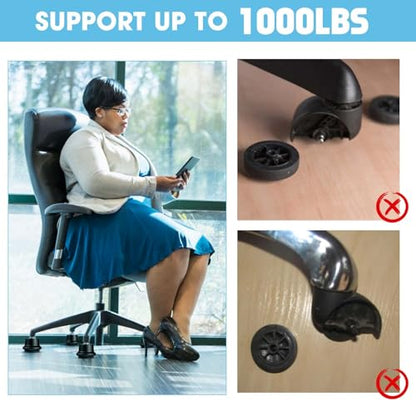 Bell Glides Replacement Office Chair, Castors Wheels Stopper Chair Feet - style: Short Fixed Feet-10PCS