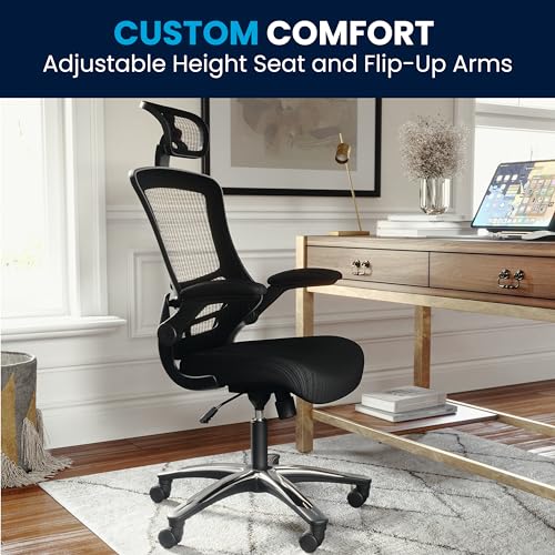 Flash Furniture Mesh Swivel Adjustable Office Chair, Black