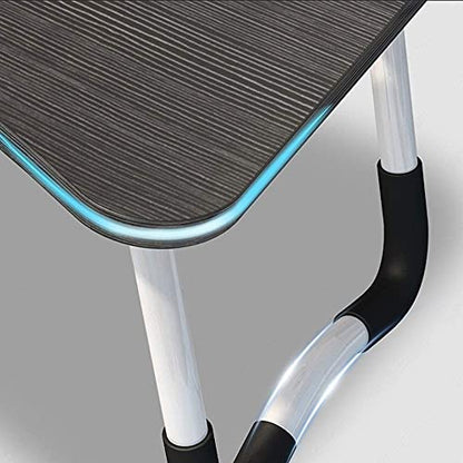 Home Office Lap Desk with Storage Drawer, Cup and Phone Holder, Laptop Bed Tray Table, 23.6" Foldable Desk, Laptop Stand for Breakfast, Working, Writing, Gaming and Drawing - color: Black