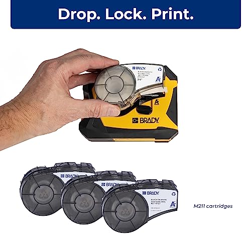 Brady M211 Portable Bluetooth Monochrome Label Printer, Yellow/Black - style: M211