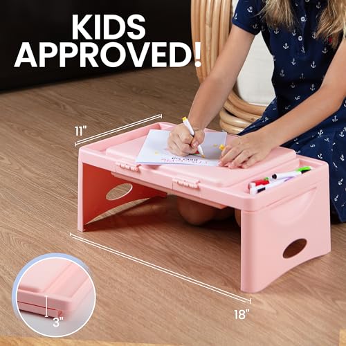 Loddie Doddie Lap Desk, Folding Desk, Portable Table, Blush, 9.75" x 12" - color: Blush
