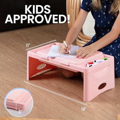 Loddie Doddie Lap Desk, Folding Desk, Portable Table, Blush, 9.75" x 12" - color: Blush