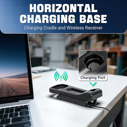 Tera Barcode Scanner with Folding Stand: 1D 2D QR Wireless Reader, D5100-CR | Charging Cradle, 2.4G Wireless, USB Wired, Wall Mountable, Adjustable Angle, IP54, Vibration Alert, Warehouse Retail School - color: Black