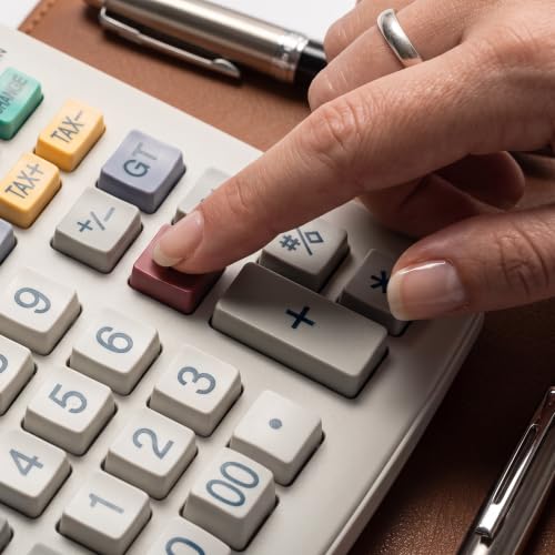 Sharp EL-1750V Two-Color Printing Calculator 2 Lines/Sec 3" Black/Red - color: Off-White