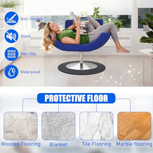 Double-Sided Non-Slip Recliner Pad for Hardwood Floors, Round