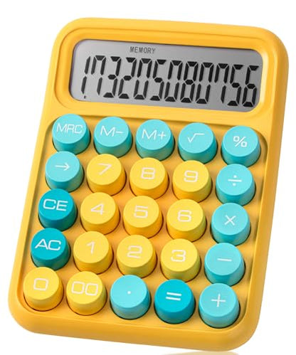 Mr. Pen- Mechanical Switch Calculator, 12 Digit Large LCD Display - color: Lagoon