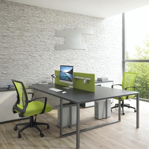 Furmax Office Chair Ergonomic Computer Desk Mesh Chair Mid Back Swivel Lumbar Support with Armrest (1, Cyan) - color: Cyan