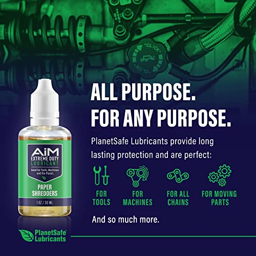 AiM Paper Shredder Oil/Lubricant - 1 oz - Reduces Friction & Noise, Keeps Blades Sharp, Water-Repellent - Ideal for Paper Shredders, Shredding, No Sheets - Made in the USA - size: 1 oz Shredder Oil