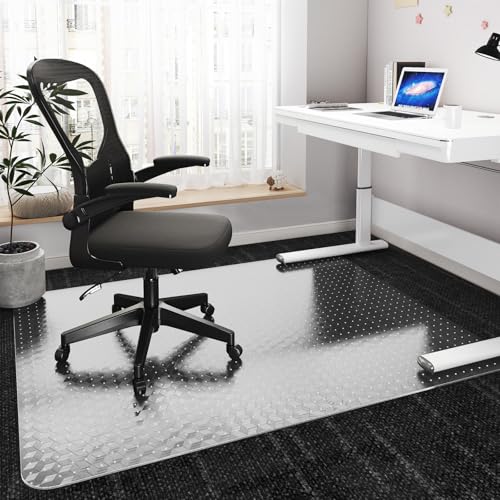 Office Chair Mat for Carpets, 48" x 36" Desk Chair Mat for Rolling Chairs on Low Pile Carpets, Easy Glide Floor Mat for Home, Gaming - size: 48" x 36"