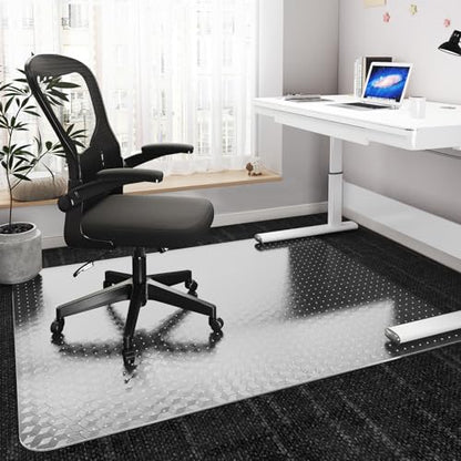 Office Chair Mat for Carpets, 48" x 36" Desk Chair Mat for Rolling Chairs on Low Pile Carpets, Easy Glide Floor Mat for Home, Gaming - size: 48" x 36"