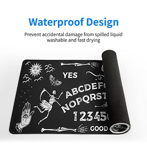 Mysterious Spirit Goth Gaming Mouse Pad 31.5x11.8 Inch Large Desk Mat Black Extended Pads Big Mousepad Non-Slip Rubber Base Keyboard Mat with Stitched Edges for Gaming Laptop Computer PC Desktop - color: Mysterious Spirit Goth