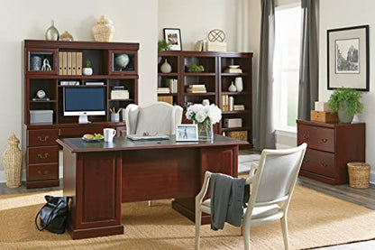Sauder Heritage Hill Library/ Book shelf, Classic Cherry finish - size: L:29.80" x W:13.09" x H:71.26"
