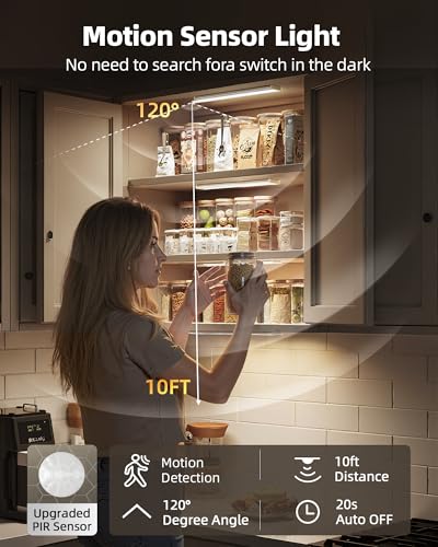 Under Cabinet Lights, Motion Sensored Closet Lights - size: 8inch