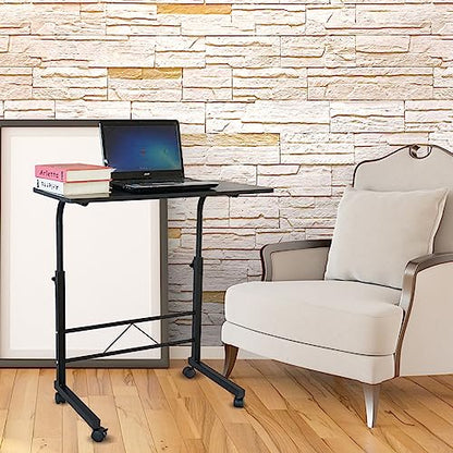 Karl home Side Table Mobile Standing Desk, 31.50" L x 18.11" W, Black - size: 31.5"