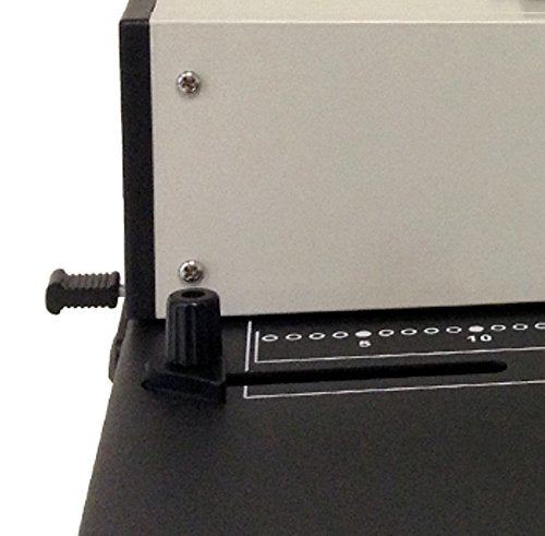 Tamerica TPC-4600 Coil Punch & Bind Machine, 4:1 Pitch, 15 Sheets of 20lb Paper up to A4 Size max. Punching Capacity, 45 mm max. Binding Capacity, 46 Hole Punch with Extension pin for Longer Sheets
