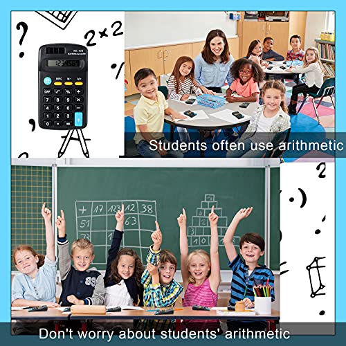 24 Pieces Pocket Size Mini Calculators Handheld Angled 8-Digit Display Calculators Basic Standard Small Accounting Desktop Supplies for Office School and Home