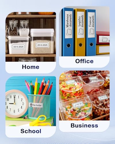 Anycolor TZe-251 TZe251 24mm 0.94 Laminated White Label Maker Tape - color: Black on White, size: 24mm (0.94 inch)