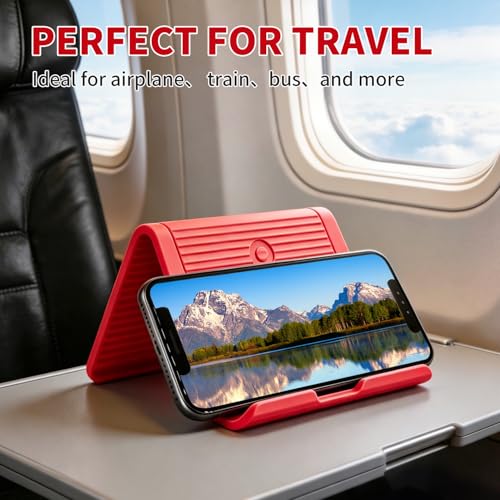 Silicone Phone Stand - Foldable Aluminum Phone Holder, Folded into Any Shape, Portable Rollable Multi-Angle Stand, Anti-Slip Desktop Stand for All Mobile Phones Tablet Laptop (Hot Pink) - color: Hot Pink