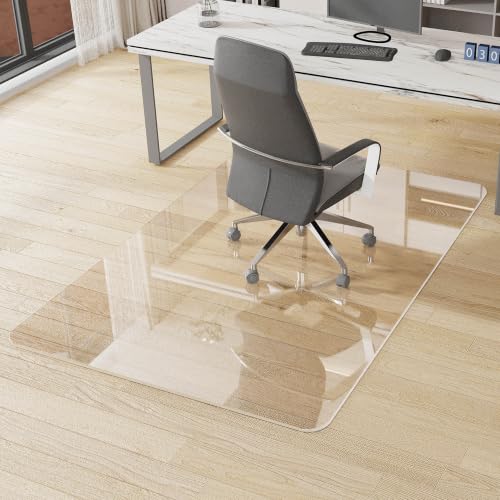 MESAILUP Office Chair Mat for Carpet or Hardwood Floor-32”x48” Chair Mat - size: Round Edge-32"x48"