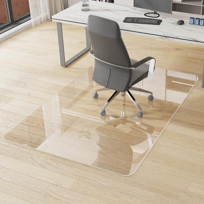 MESAILUP Office Chair Mat for Carpet or Hardwood Floor-32”x48” Chair Mat - size: Round Edge-32"x48"