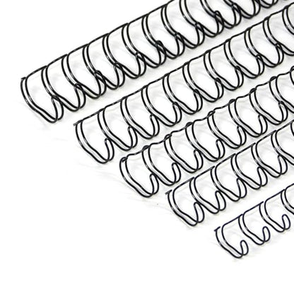 Rayson Wire Binding Spines, 2:1 Pitch, 21-Loop Black, Mixed Sizes, 100 Pack | Includes 3/8", 7/16", 1/2", 9/16" and 5/8" sizes; black 2:1 pitch wires for compatible wire binders. - size: Multi-Size 3/8", 7/16", 1/2", 9/16", 5/8"