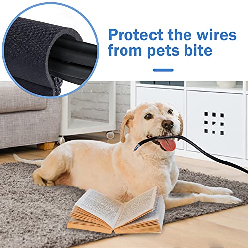 JOTO 4 Pack Cable Management Sleeve 19-20 Inches -Black - color: Black, size: 4 Pack, 20 Inches