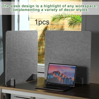 Acoustic Desk Divider Stand Up Privacy Partition Soundproof Felt Screen Lightweight Design Suitable for, Square Dark Gray - color: Square Dark Gray