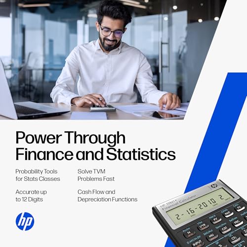 HP 10bII+ Financial Calculator, 100+ Functions, Statistics & Algebra - color: HP 10bii+ 2026 - Black