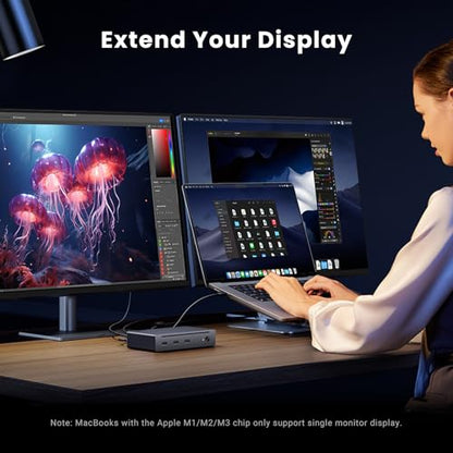 UGREEN 8-in-1 Thunderbolt 4 Docking Station, Dual 4K@60Hz, 3xTBT4, 40Gbps