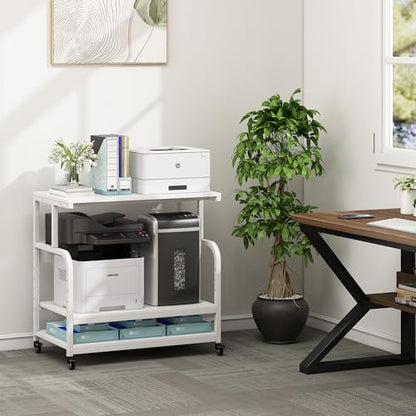 Fannova 32.3"x18.9"x32.1" Extra Large White Printer Stand with Storage - color: White, size: 32.3"W x 18.9"D x 32.1"H