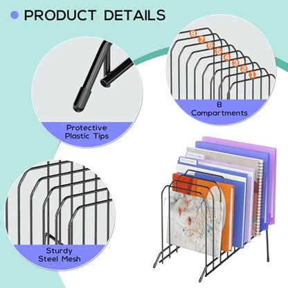 Gawerk Incline Desk Magazine Folder Holder File Organizer with 8-Section - style: 1 Pack