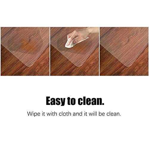 Azadx Clear Office Chair Mat 36'' X 48'', Durable Desk Chair Mat with Lip | Heavy Duty Plastic Office Floor Mat Under Rolling Chairs for Easy Glide and Protection (36" X 48" with Lip) - size: 36" X 48" with Lip
