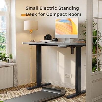 JOY worker Electric Small Standing Desk, 35" Whole Piece Height Adjustable - color: Grey, size: 35" * 20"