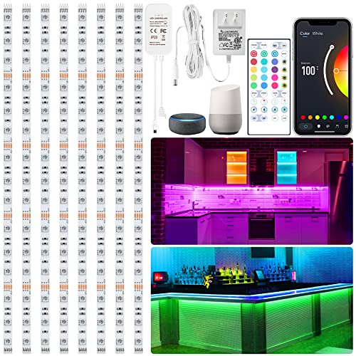 maylit 8 PCS 3.3FT Smart RGB Under Cabinet Lights Kit - size: 26.2FT