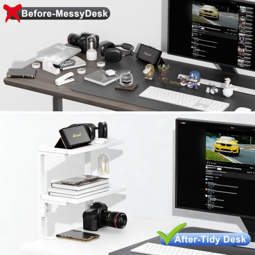 2-Tier Desk Shelf - color: White