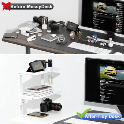 2-Tier Desk Shelf - color: White