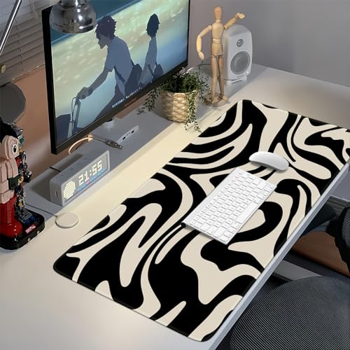 iCasso Desk Mat,Cute Desk Pad Mat,Black Topographic - color: Black Topographic