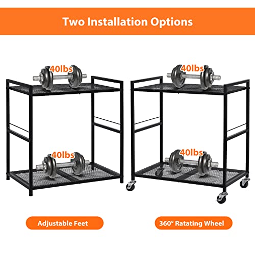 Computer Tower Stand with Wheels, Metal PC Stand for Floor Carpet, Black - color: Black