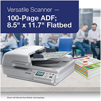 Epson WorkForce DS-6500 Sheet-Fed, Color Document & Image Scanner, 100 page Auto Document Feeder (ADF) & Duplex (B11B205221) - style: DS-6500