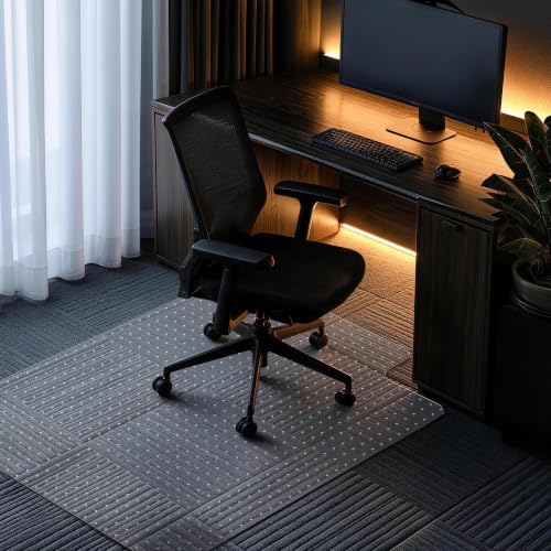 Office Chair Mat for Low-Pile Carpet 36" x 48", Convex Extended Lip - size: 36" x 48" Convex (for low-pile carpet)