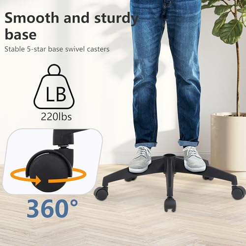 PayLessHere | Ergonomic Drafting Chair | Black | 220lbs Capacity - color: Black