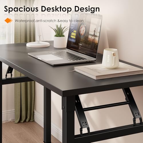 Need Small Folding Computer Desk, 35.8 Inch Writing Table, Black - color: Black, size: 35.8 inches