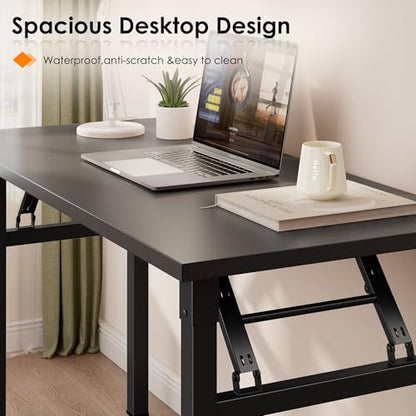 Need Small Folding Computer Desk, 35.8 Inch Writing Table, Black - color: Black, size: 35.8 inches