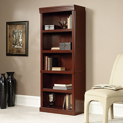 Sauder Heritage Hill Library/ Book shelf, Classic Cherry finish - size: L:29.80" x W:13.09" x H:71.26"